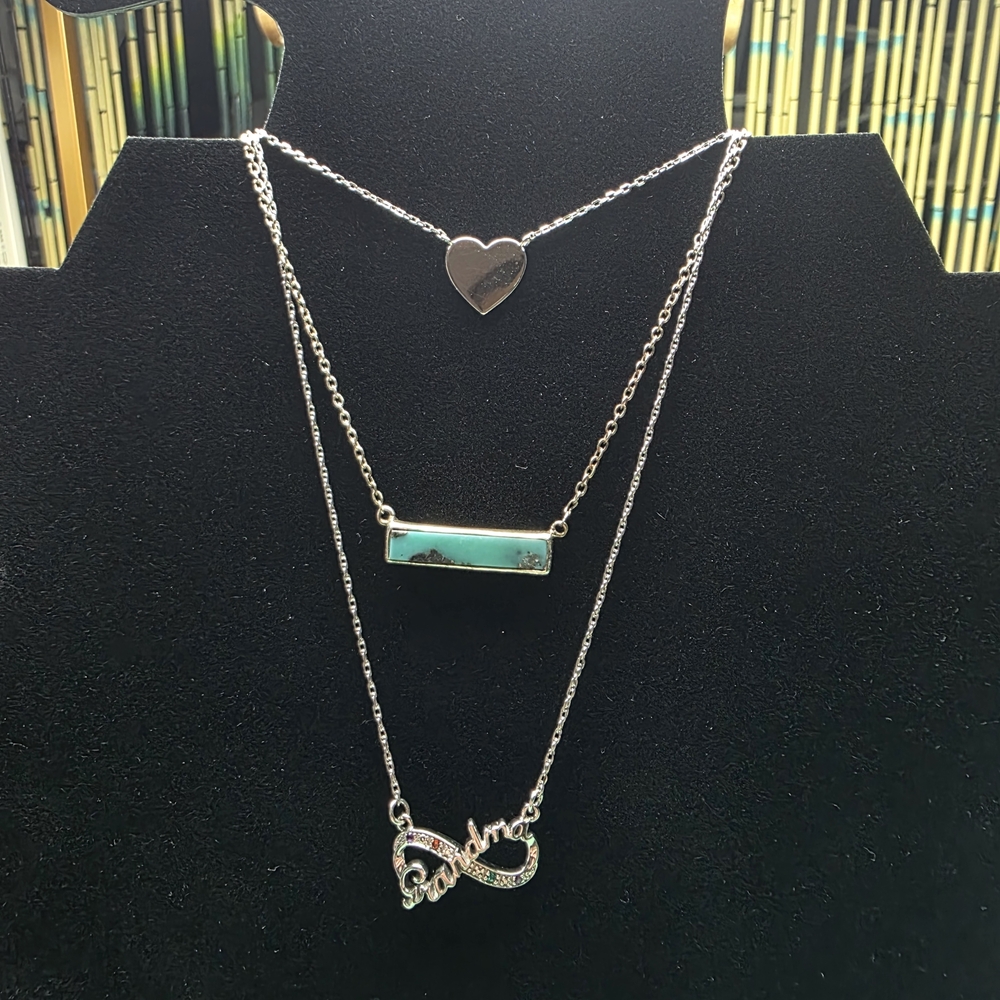 Bundle (3) 925 Silver Necklace Set - image 1